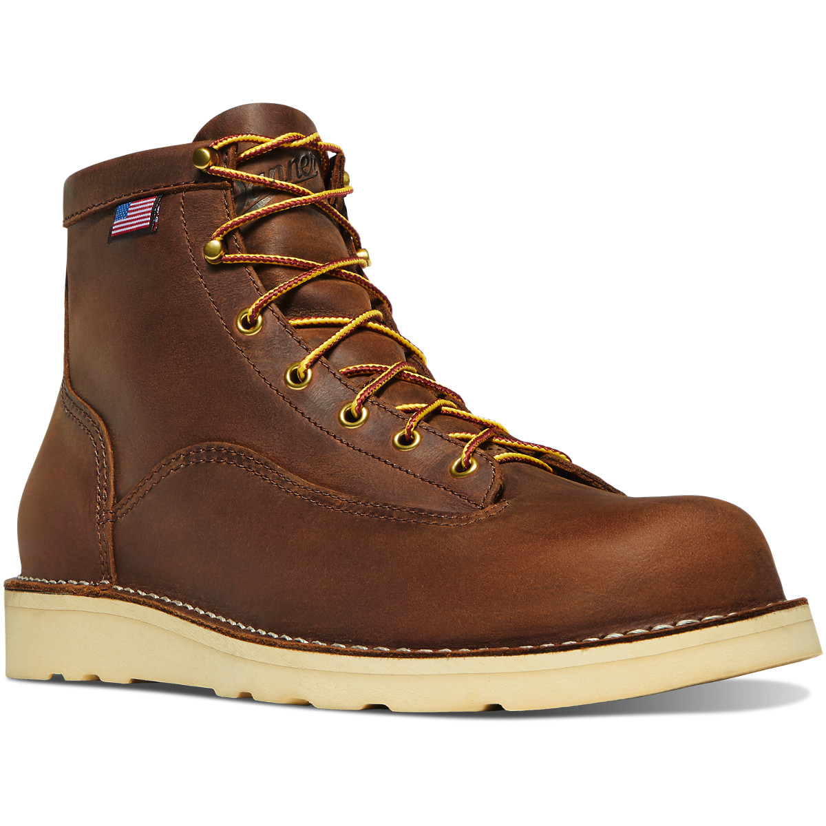 Danner Mens Bull Run 6 Work Boots Brown - ZJC193726